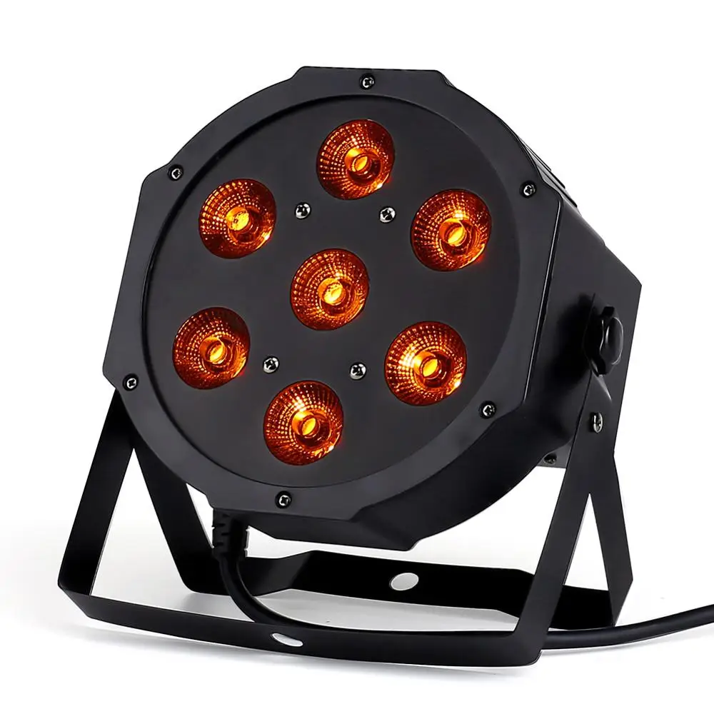 CREE RGBW 7x12W LED плоский SlimPar Quad Light 4in1 DJ Wash Stage dmx light lamp 4/8 channes | Лампы и освещение