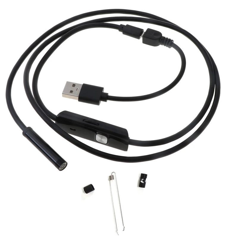 

USB-эндоскопическая камера AN97 мобильный телефон OTG, объектив 5,5 мм/7 мм, Водонепроницаемый эндоскоп с 6 регулирусветодиодный светодиодными лам...