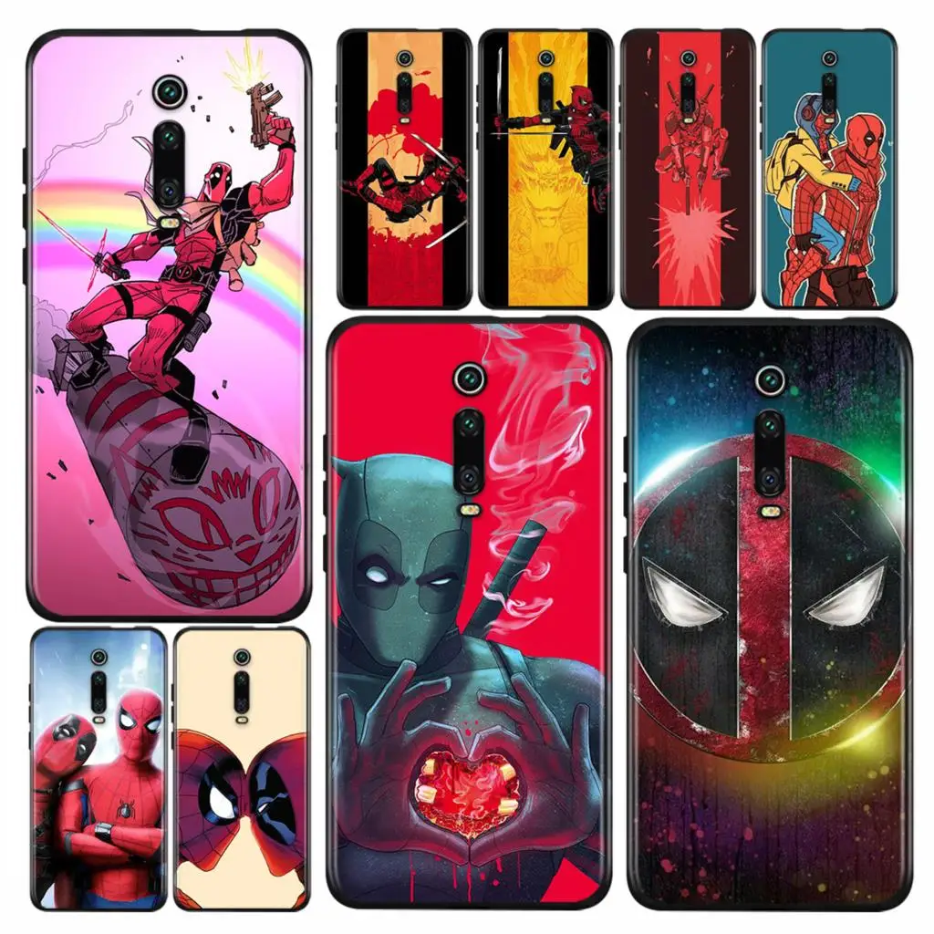 

Marvel Deadpool Avengers Super Hero For Xiaomi Redmi K40 Gaming K30i K30T K30S K30 Ultra K20 10X Pro 5G Black Phone Case