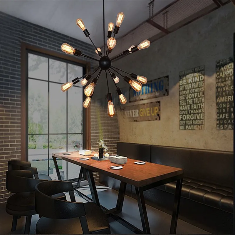 Люстра &quotспутник&quot старинная Золотая промышленная люстра Светильники для