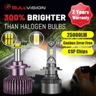 Светодиодная лампа для фар H7, 25000LM 360 светодиодный H4 CSP чип D2S D4S H1 H11 HB3 HB4 9005 9006 H8 H9 9012 HIR2 D2R D4R Canbus без ошибок, 12 В