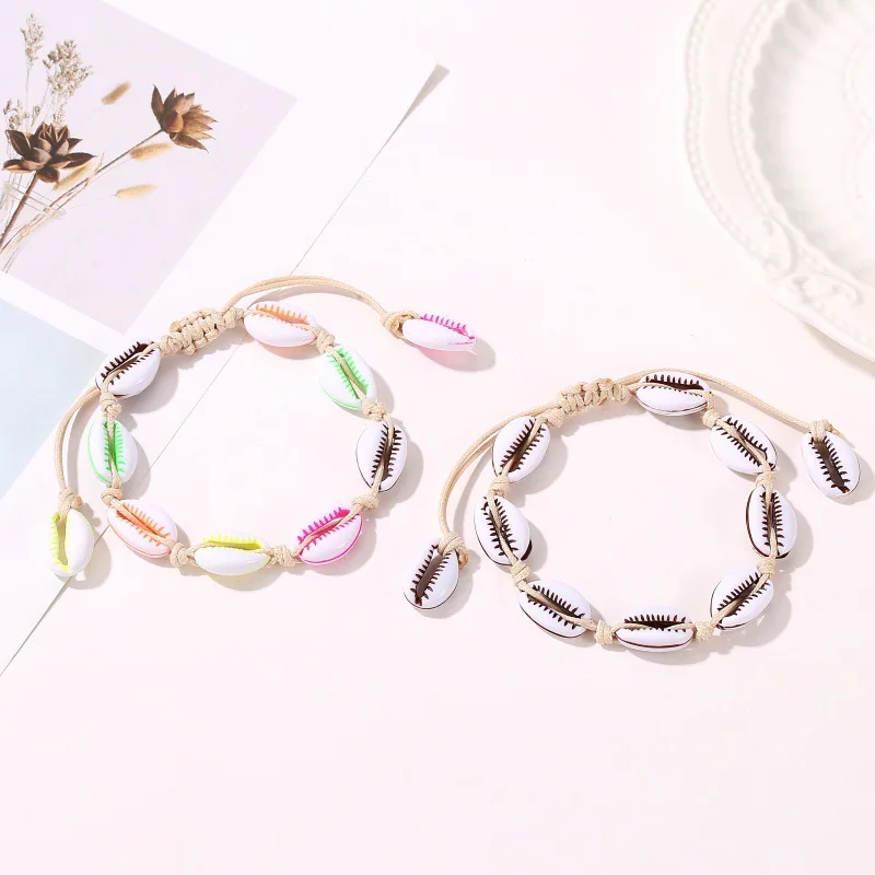 Hot Sale Colorful Natural Seashell Vsco Bracelets For Women Shell Beaded Strand Bracelet Best Friend Gifts Boho Accesorios Mujer | Украшения