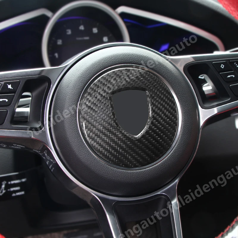 Для Porsche 911 Macan Boxter Cayenne руль из углеродного волокна Логотип Эмблема декоративная