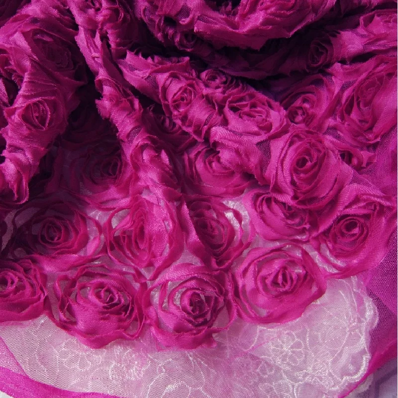 Разноцветное платье с трехмерными цветами и розами кружевное вечернее для