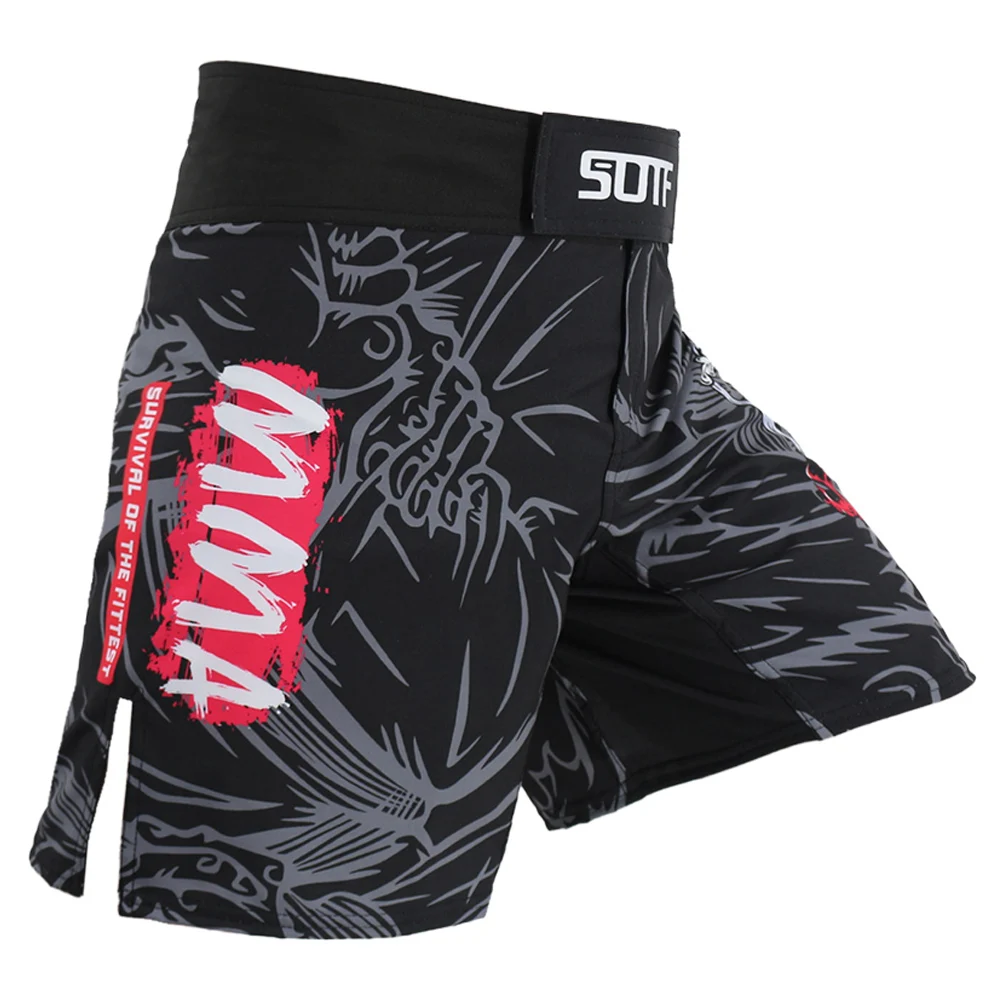 SOTF MMA геометрические технологии змеиная голова фитнес дышащие боксерские шорты