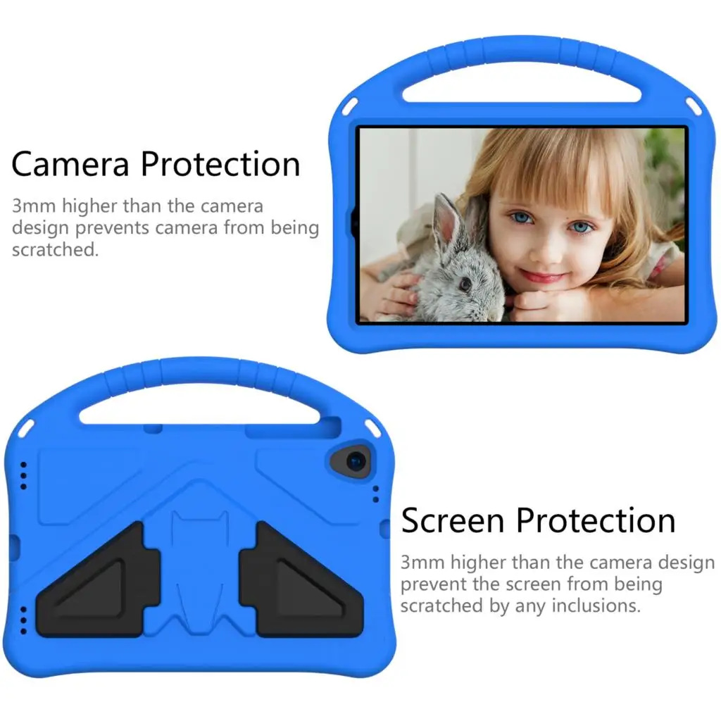 

For Lenovo Tab M10 TB-X505F TB-X605F P10 TB-X705F Case Kids EVA Handle Stand Cover For Tab M8 8705F M10 FHD Plus TB-X606F #S