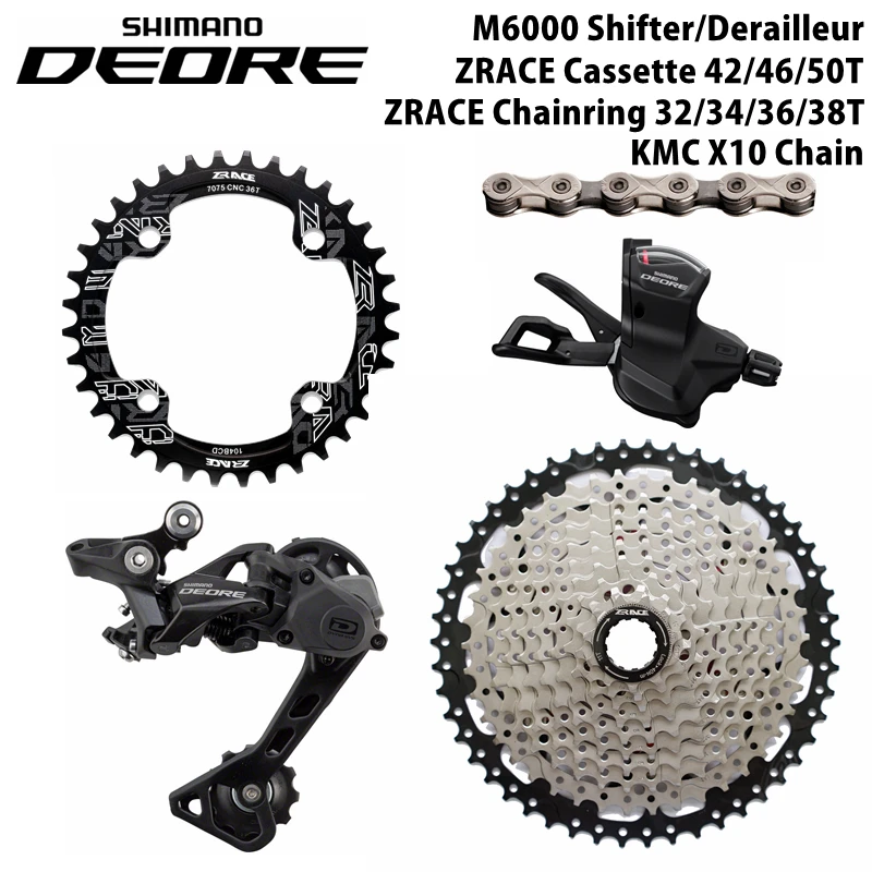 Комплект shimano DEORE M6000 10 скоростной переключатель передач + задние переключатели 4Т