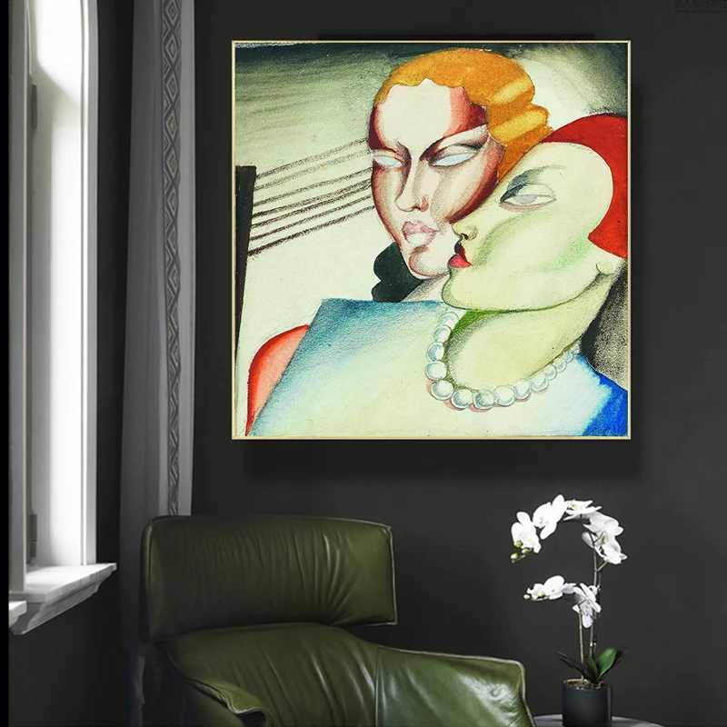 Постер Tamara de Lempicka в скандинавском стиле для пары Картина на холсте гостиной