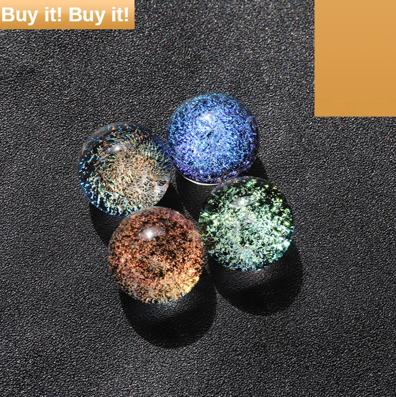 

Colorful Foil Multicolor Glass Ball Creative Couple Gift Multicolored Glass Bead DIY Glass Accessories