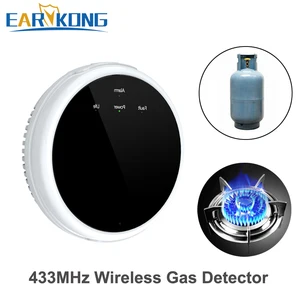 433mhz wireless gas leakage detector gas leak detector combustible propane butane methane natural for home burglar alarm system free global shipping