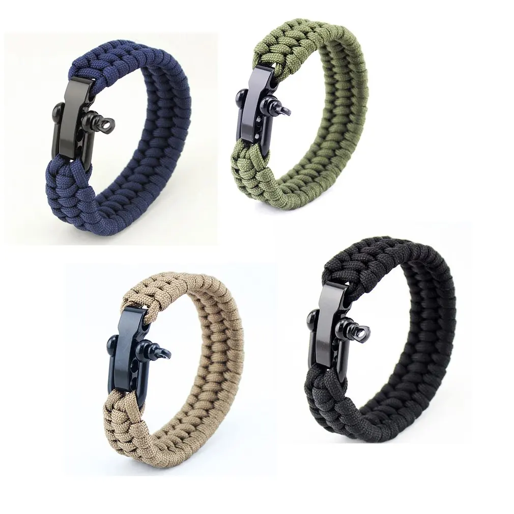 

Tactical Paracord Umbrella Rope Bracelet Steel Buckle Rope Latest Paracord Bracelet Adjustable Outdoor Survival Bracelet Gifts