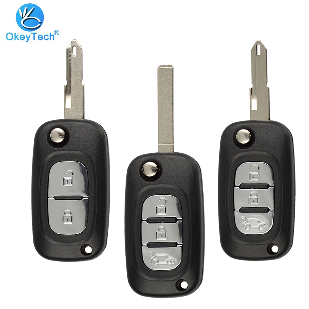 OkeyTech 2/3 кнопки для Renault Clio 3 Megane Kangoo Modus дистанционный откидной складной брелок