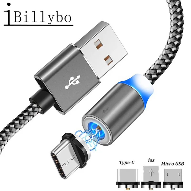Кабель USB Type C для быстрой зарядки Samsung galaxy S10 A30 Huawei P20 Honor 9X 10 20 Pro Круглый Магнитный
