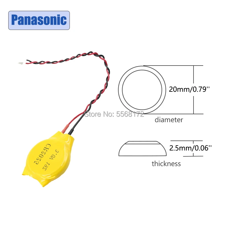 15 шт. оригинальный аккумулятор Panasonic CR2025 3 в с кнопкой и вилкой материнская плата