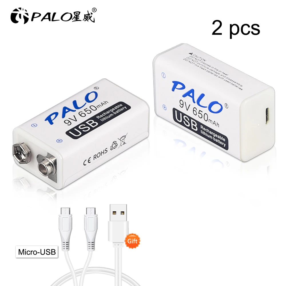 9V литий ионная аккумуляторная батарея 6F22 650mAh 9v литиевая для игрушечного