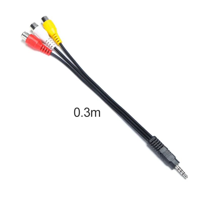 3 5 мм видеокабель к RCA AV видеокамере Rca для ТВ-приставки компьютера звуковой
