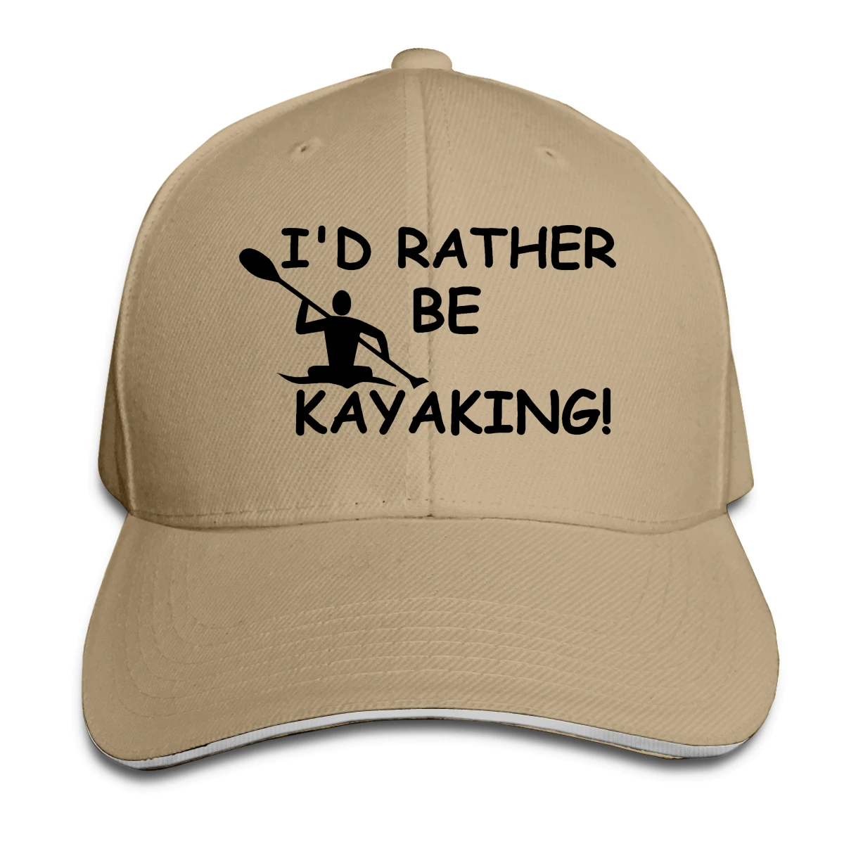 

I'd Rater Be Kayaking men woman's Fashionable breathable Sun Caps