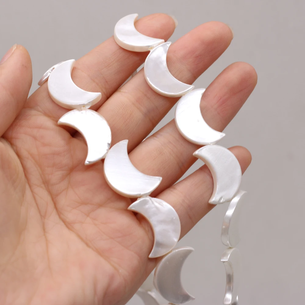 2021New Natural Freshwater Pearl White Half Crescent Shape Shell Beads Making Exquisite Necklace Bracelet Earrings Jewelry Gift