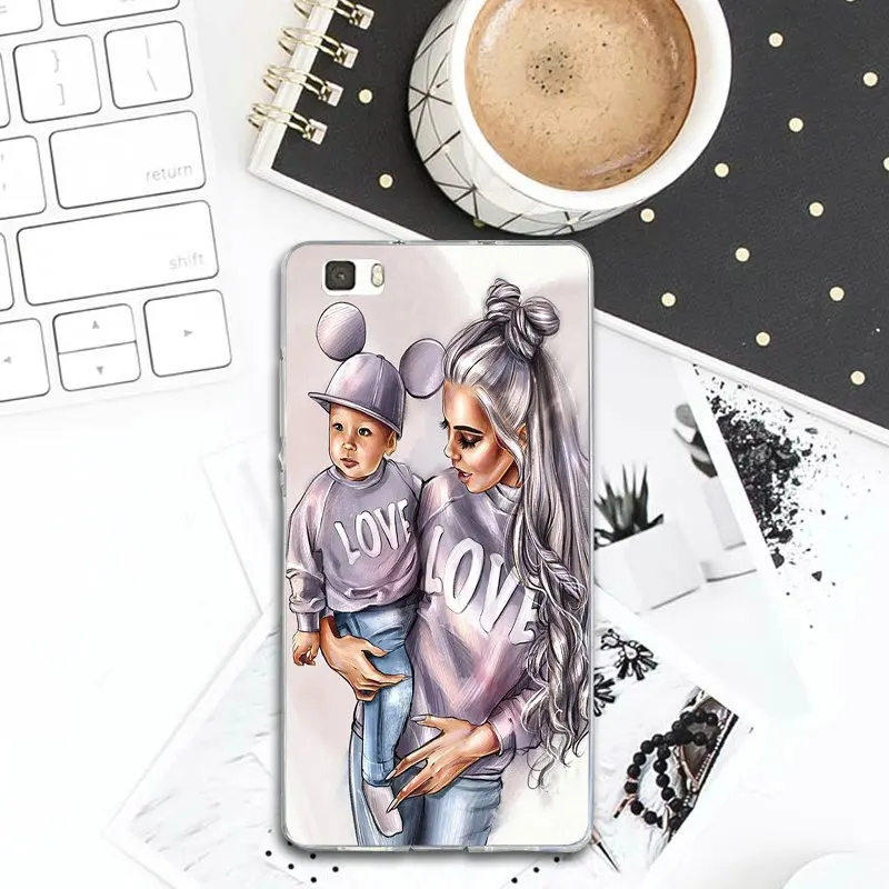Чехлы для huawei P8 P9 P10 P20 P30 Lite mate 10 Pro Y3 Y5 Y6 II Y7 Honor 6X7X9 Plus сумки i love Mom маленьких