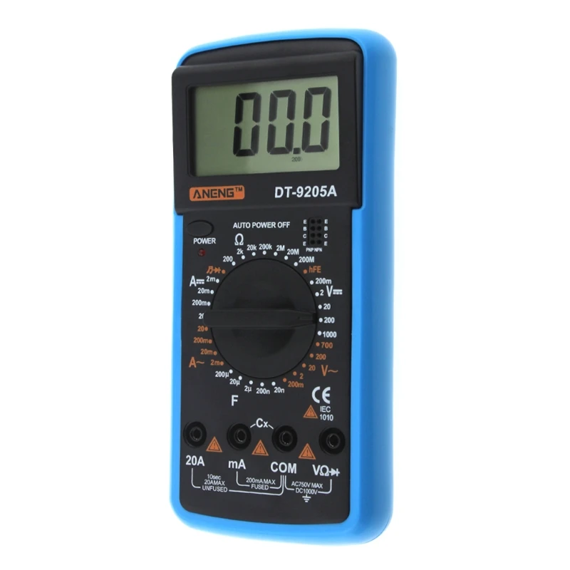 

DT-9205A LCD Digital Multimeter Electric Handheld Tester Meter AC DC 203C