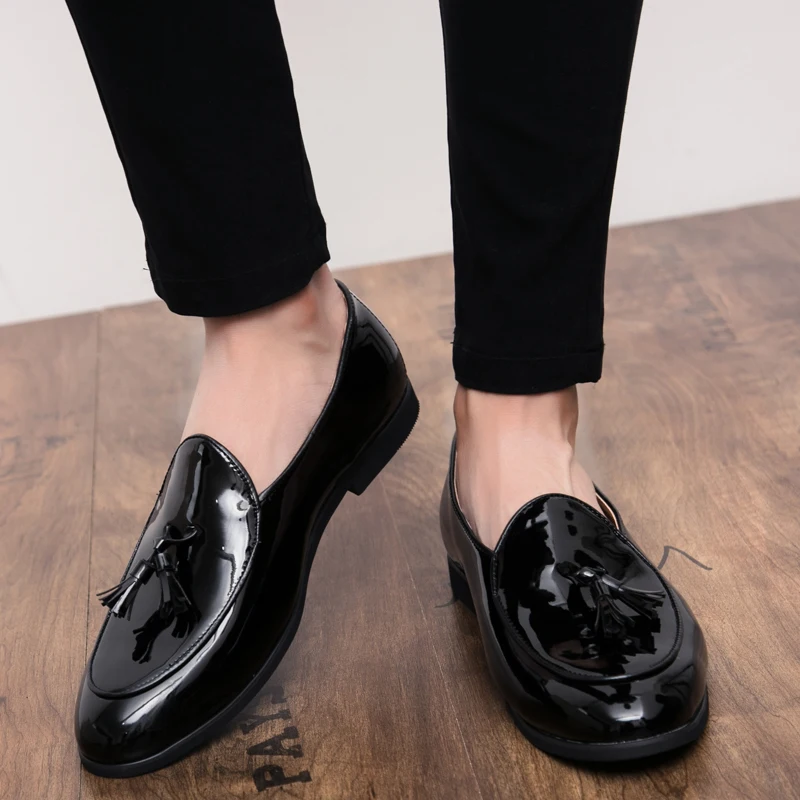 GOODRSSON New Fashion Leather Gentleman Stress Shoes Men Business Driving Handmade Tassel Loafers Plus size chaussure | Обувь