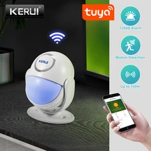 KERUI Tuya WIFI Security Alarm System PIR Detector Works With Alexa 120dB  Wireless App Tuya Smart Home Security