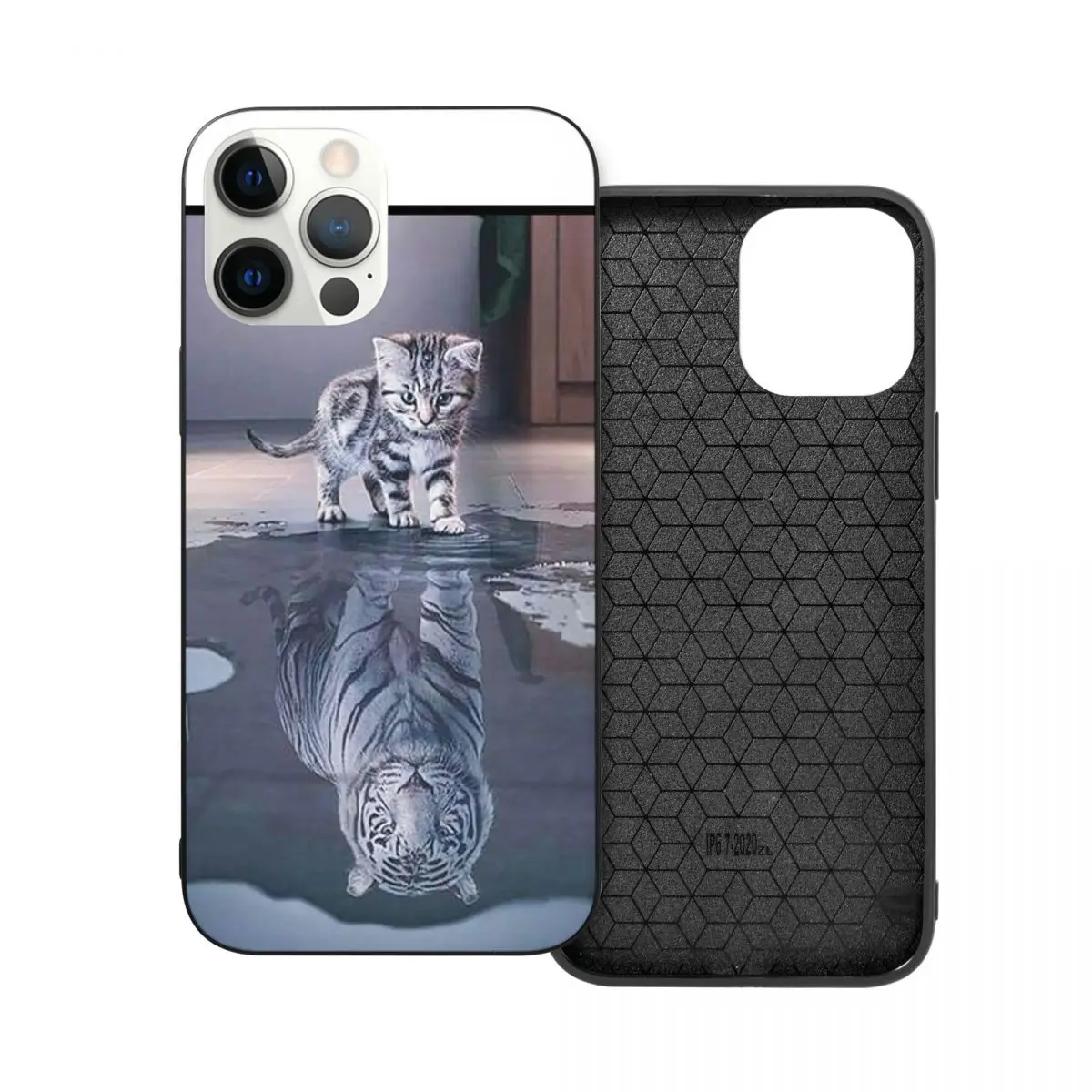 

Cat Wants To Be A Tiger PC Glass TPU Phone Case for iPhone 13 12 11 Xs Xr X Pro Max Mini 7 8 Se2 Plus 6 6S