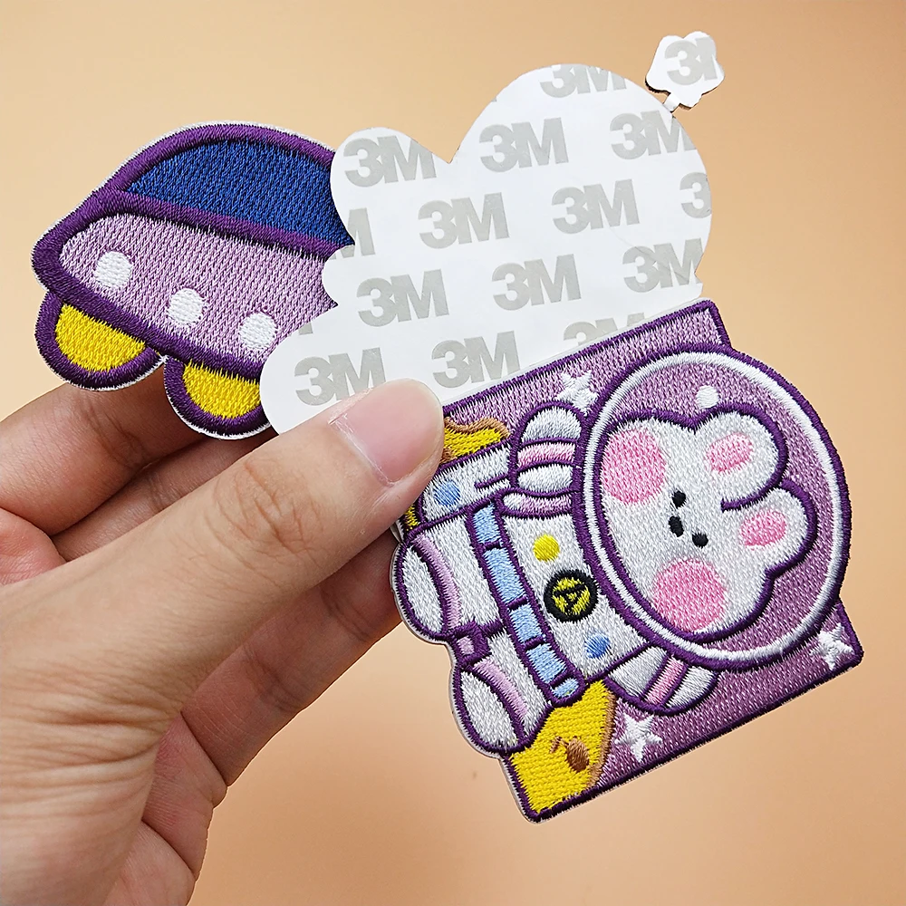 Самоклеящиеся нашивки с вышивкой для одежды значок сделай сам рюкзак футболка