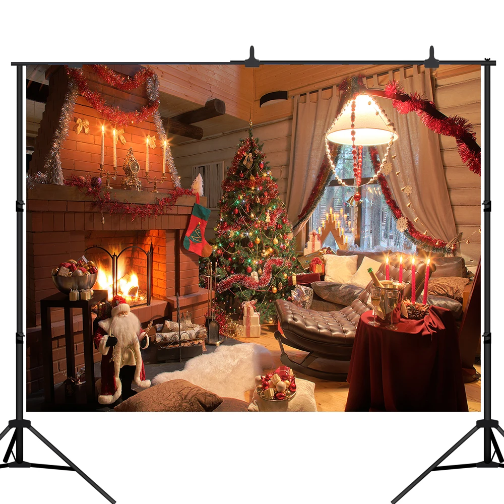 

Фоны для фотосъемки Lyavshi с изображением рождественской елки камина фон для фотосъемки подарки игрушки для помещений детские фоны для фотос...