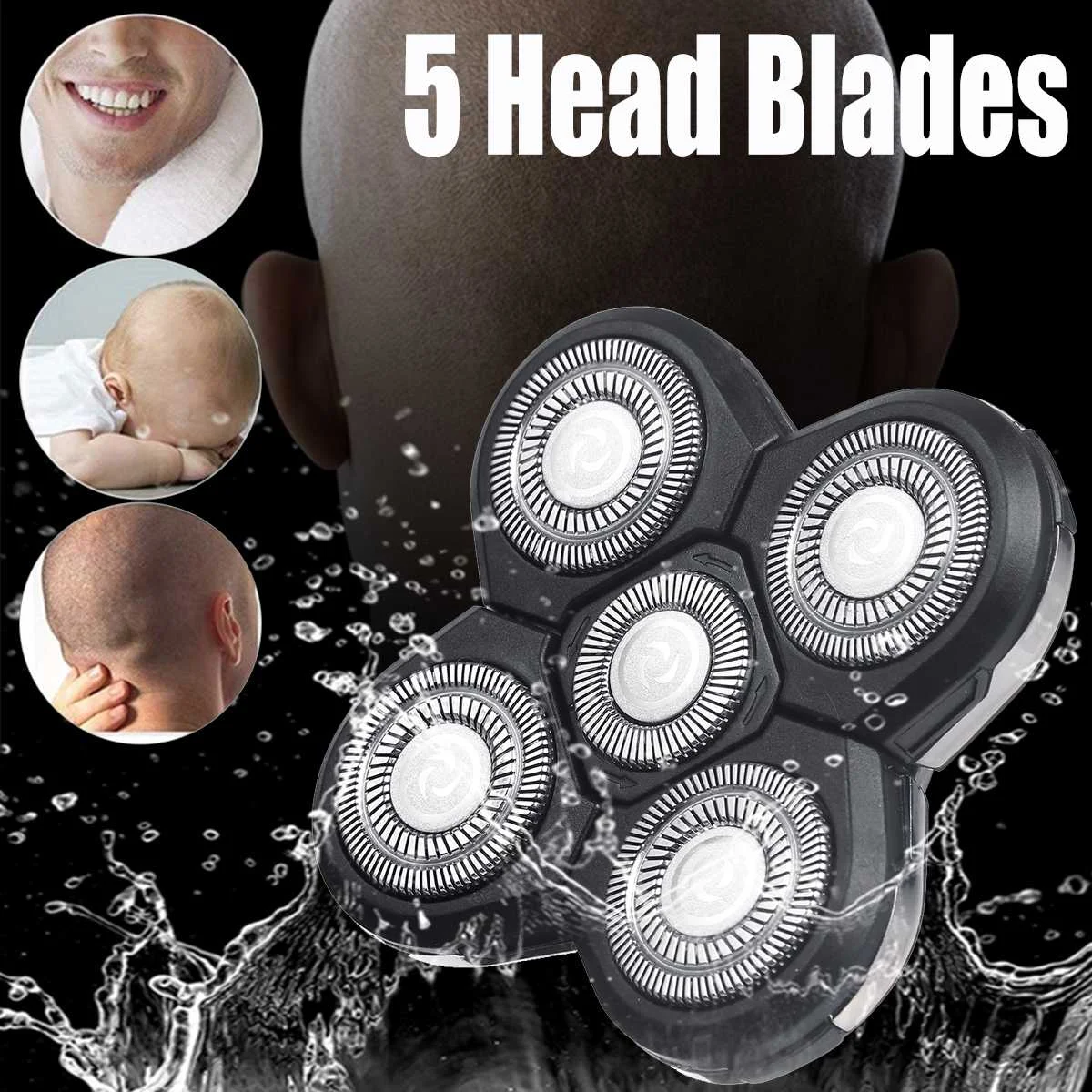 

Becornce Universal 5 Heads Blades Rechargeable Electric Shaver Razors Accessories For Alternate Floating Electric 5D Shavers