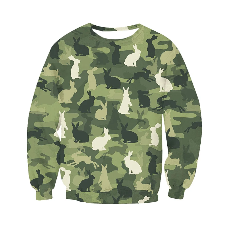 

2021 New 3D Dog Patter T-Shirt Men's Spring Casual Camouflage Clothing Camouflage Style 3D Printed Long Sleeve T-Shirt