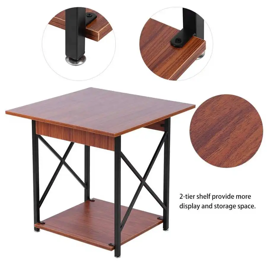 Прикроватный столик из кованого железа в стиле ретро маленький чайный для