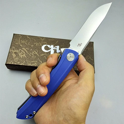 blue CH3002 складной нож D2 лезвие охотничьи карманные ножи для выживания тактический Флиппер G10 Открытый Кемпинг портативный подарок кухонный EDC инструмент - Цвет: blue
