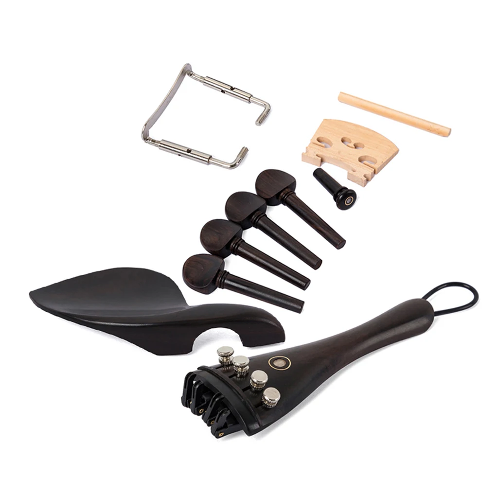 

Ebony Violin Music Instrument Replace Chinrest Pins Screw Full Set Durable