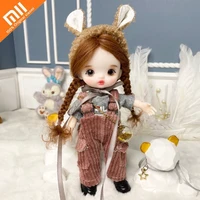 xiaomi 16cm bjd doll 12 movable joints dolls makeup casual wear clothes with shoes doll accessories toy for girls gift diy gift