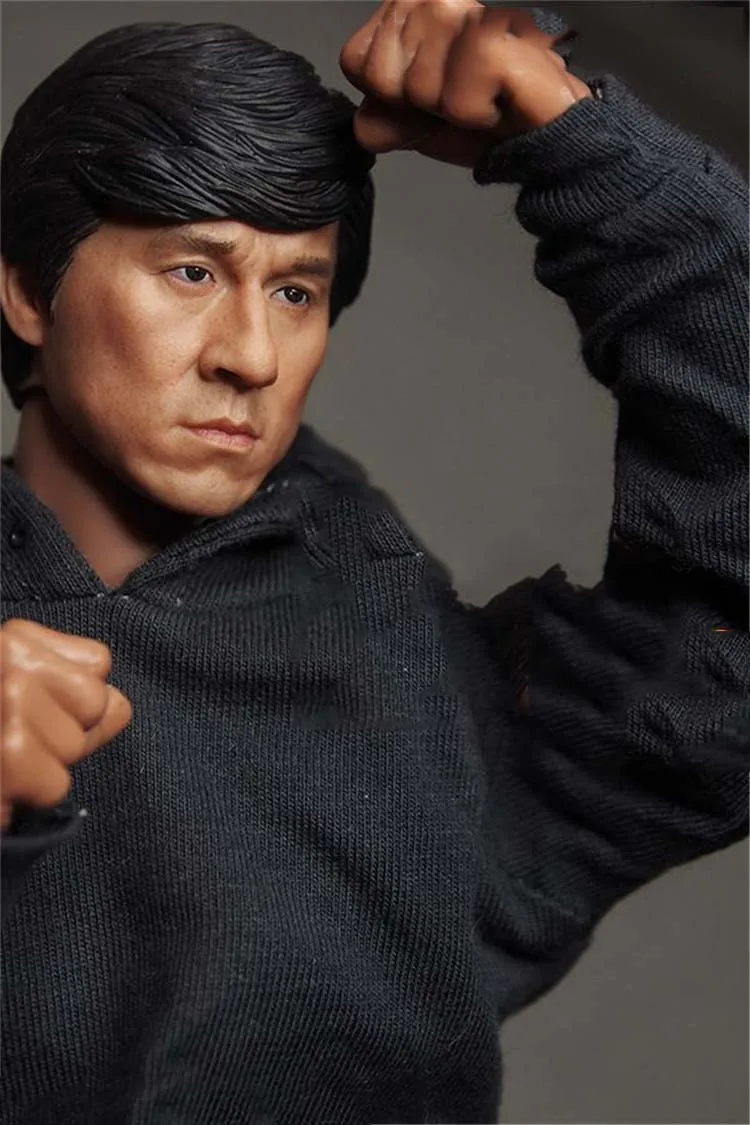 

Custom 1/6 Scale Male Figure Accessorye Jackie Chan Man PVC Head Sculpt Carved Model Toys Gifts for 12 inches Action Figure Body
