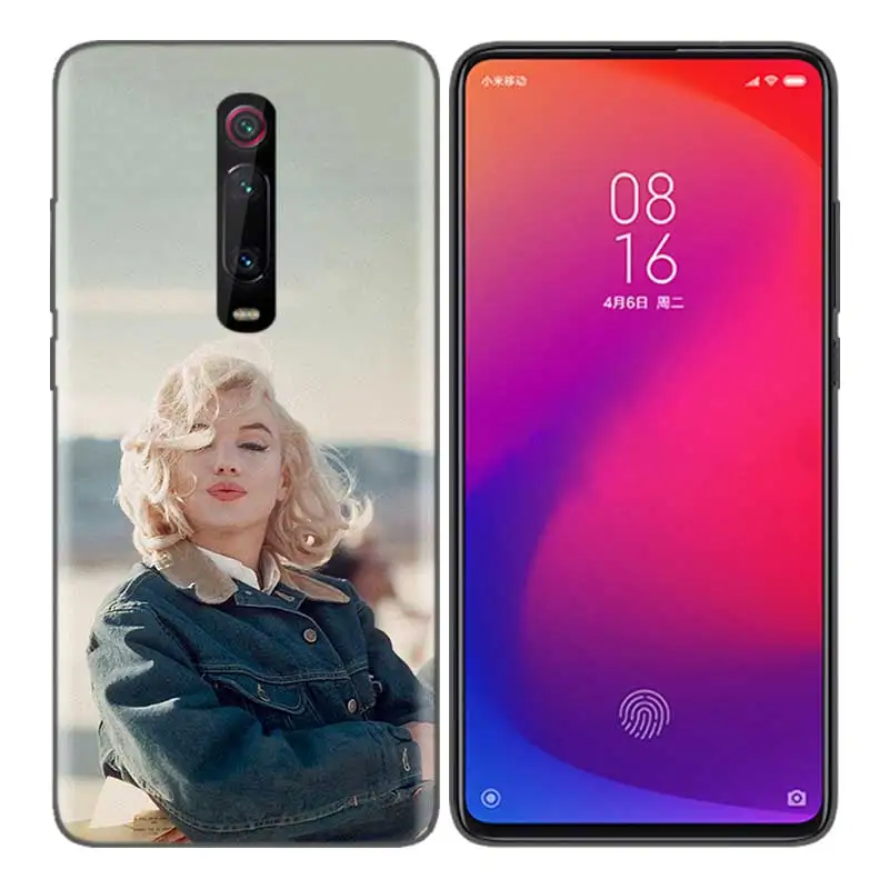 Прозрачный Черный мягкий силиконовый чехол-сумка для Xiaomi mi 9T CC9 Red mi 4 4X5 6 6A 7 7A Note Plus K20 Pro F1 Tampa Fall Marilyn Monroe t - Цвет: Прозрачный