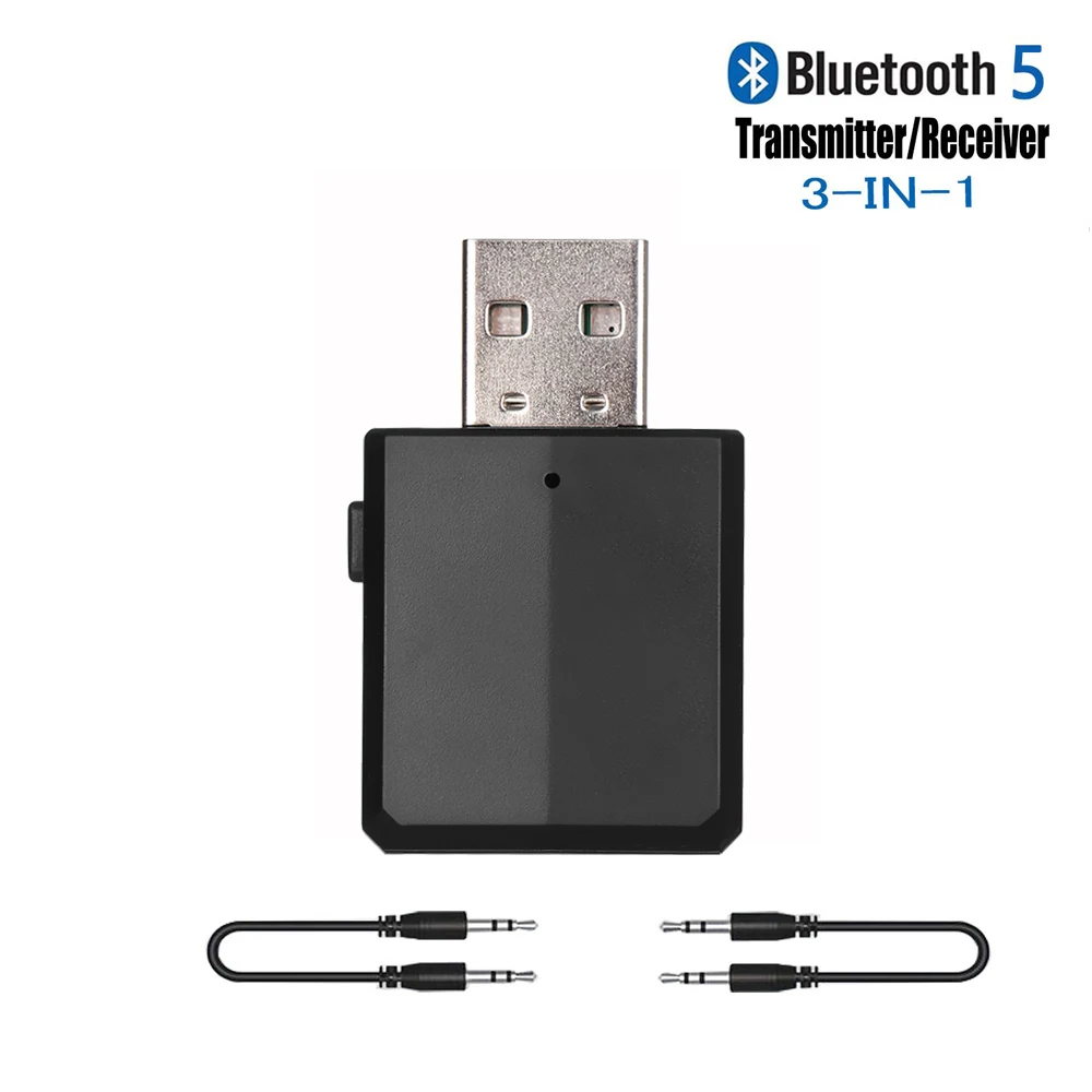 3 в 1 USB Bluetooth 5 0 передатчик приемник адаптер EDR ключ мм AUX для ТВ ПК наушники