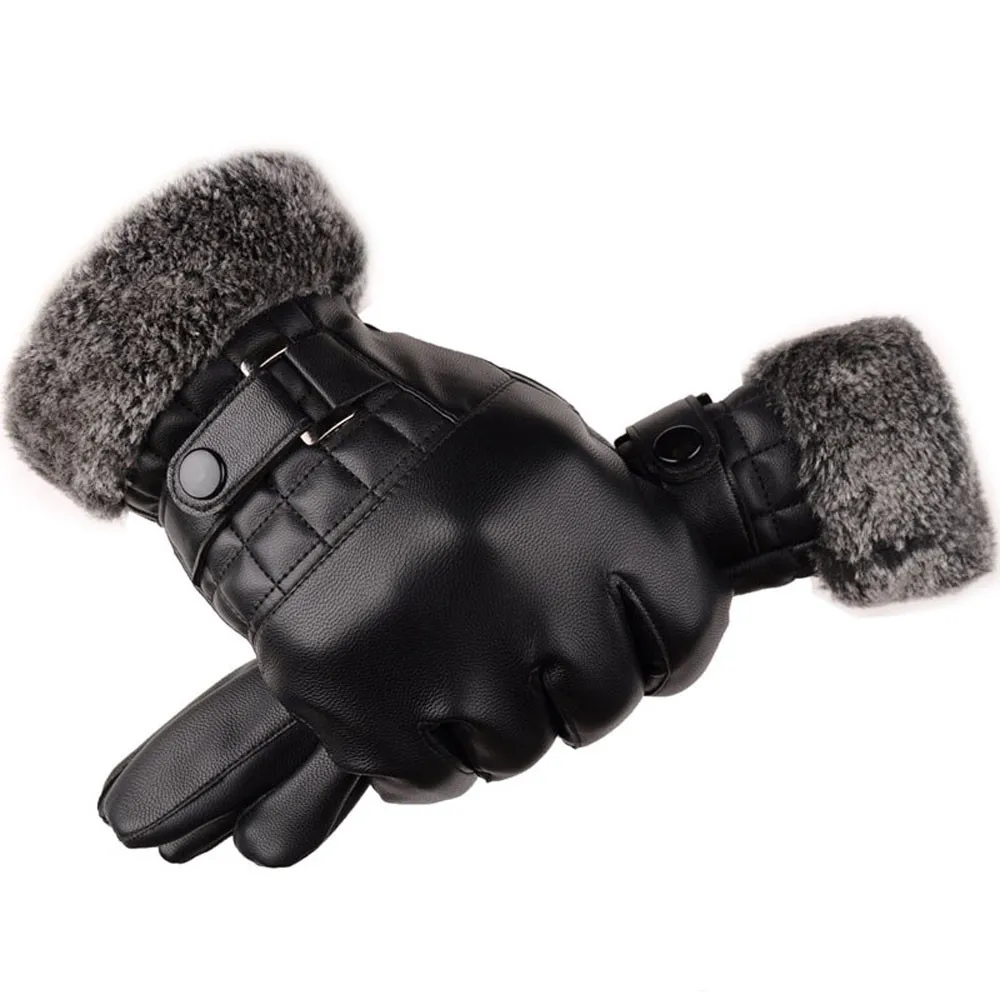 

Warm Gloves Anti Slip Windproof Thermal Warm Touchscreen Glove Breathable Tactico Winter Men Women Black Button Gloves