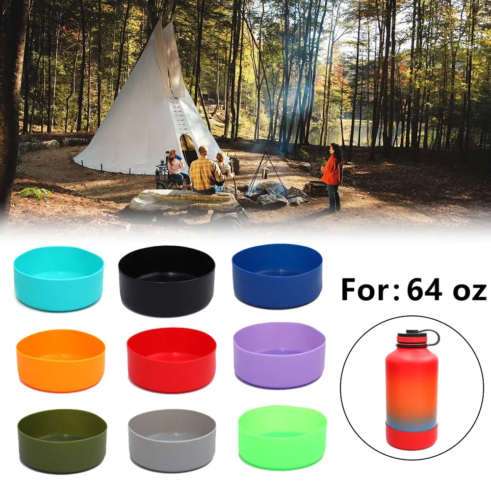 

1PC Slip-proof Silicone Airless Bottle Boots Sleeves Fit 64oz For Hydro-Flask Bottle Outdoor Camping Sports Bottle Accessories