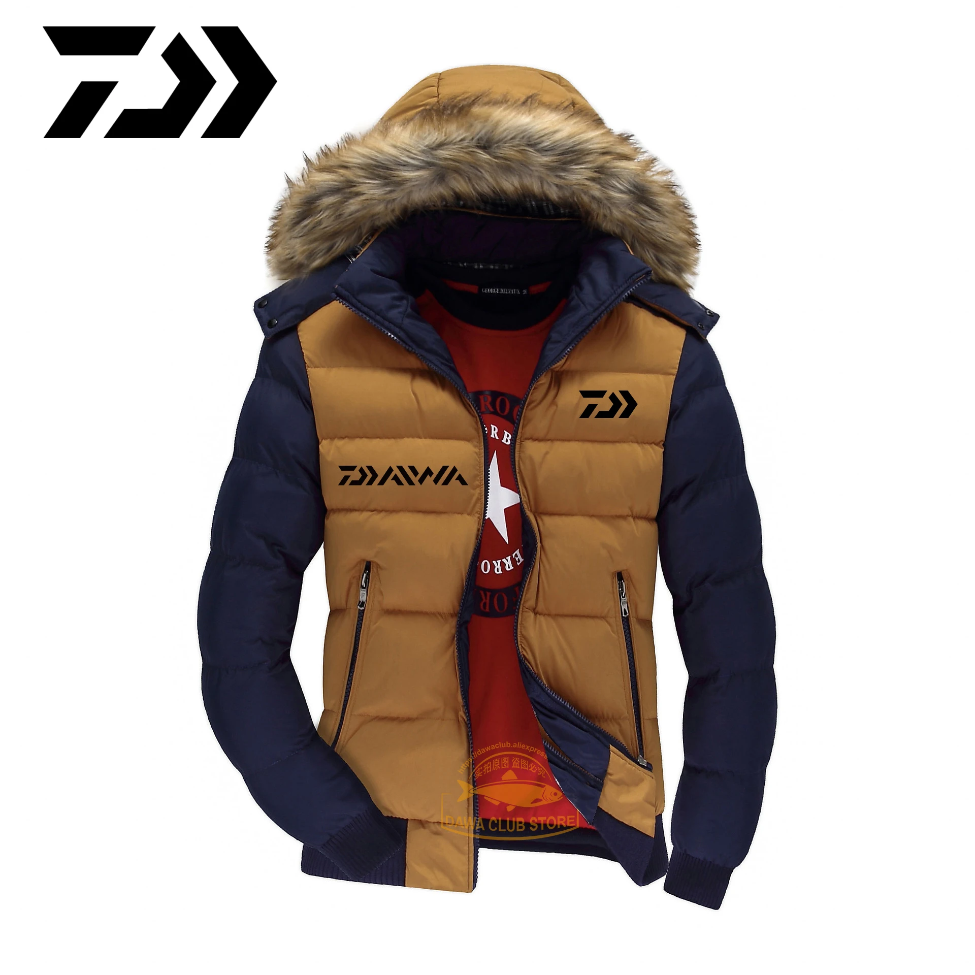 

Daiwa Softshell Waterproof Men Fishing Winter Jacket Heated Warm Hiking Jacket Male Skiing Outdoor Sport Camping Jacket 5XL