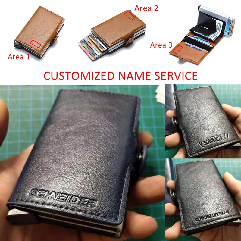 DIENQI Rfid карбоновый кожаный держатель для кредитных карт для мужчин Алюминиевый металлический тонкий защитный минималистичный кошелек кредитница Карманный чехол для мужчин