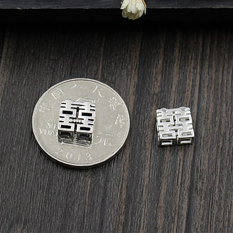 925 Sterling Silver Color Connectors Spacer Beads Lucky Beaded Component For Bracelets DIY Silver Jewelry Making Stuff Wholesale
