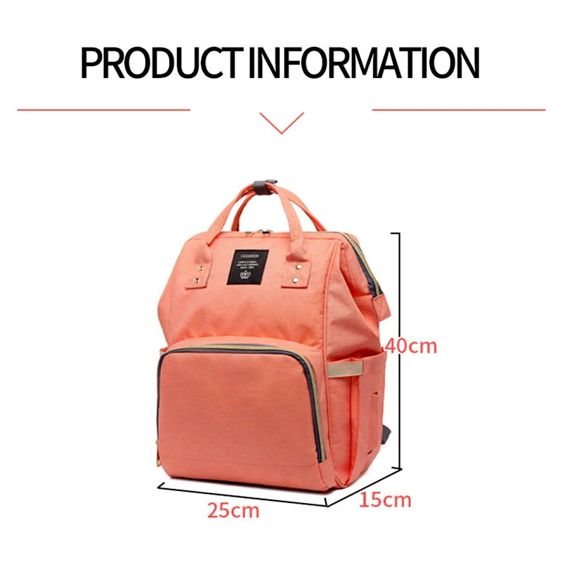 LEQUEEN рюкзак для подгузников сумка мам Большая вместительная и детей