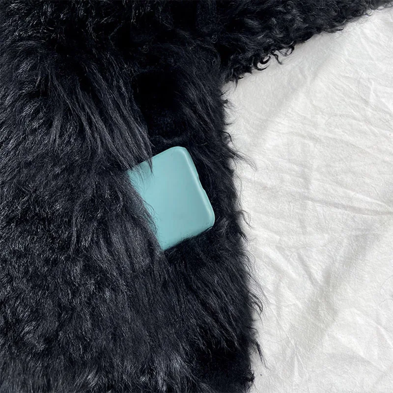 2020 New Fashion Design Real Leather Sheep Curl Fur Jacket Women Coat Winter Women's Curly Yarn Leather Fur Coat Streetwear