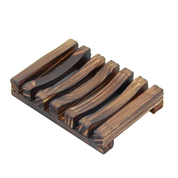 

Hot Bamboo Wood Soap Dish Storage Holder Bath Shower Bathroom Soap Holder