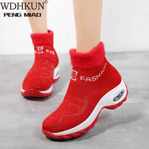 Women Casual Shoes Light Outdoor Women Fashion Sneakers Original Non-slip Vulcanized Shoes Big Size Cold Protection Socks Shoes