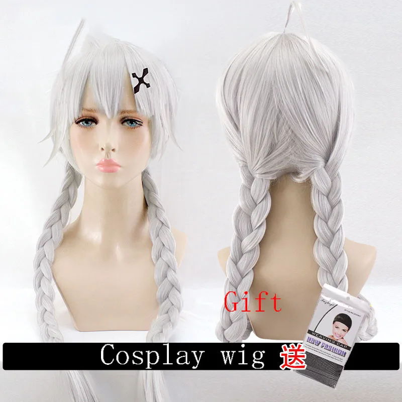 LANLAN Yae Sakura Kiana Kaslana Role playing wig Photographic props Silver white light pink High temperature fiber |