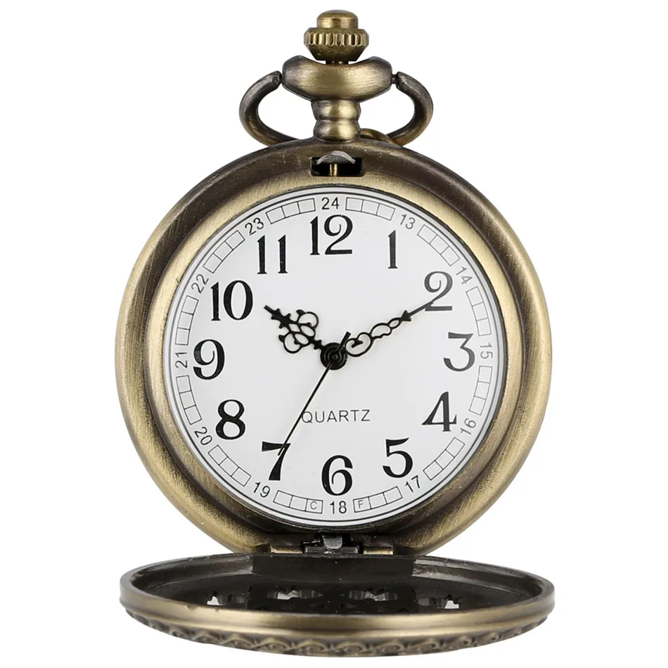 Старинные бронзовые паутина кварцевые карманные часы для мужчин женщин ретро