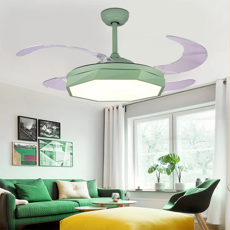 Современный потолочный вентилятор инверторный светильник для ресторана детской